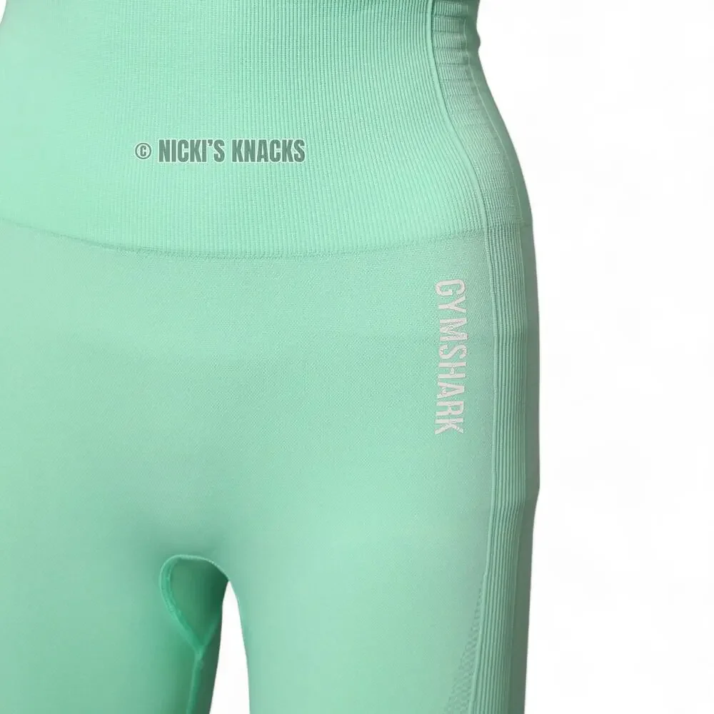 Gymshark Energy Seamless Leggings Eyelet Vented Pistachio Mint Green Size S - Picture 4 of 11